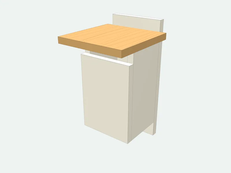 Birdhouse plan in 3D