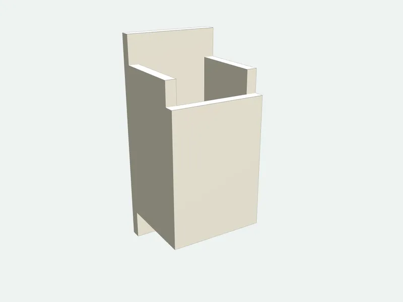 Birdhouse with the roof removed
