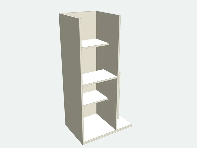 Cat tree with the top perch and post cap removed