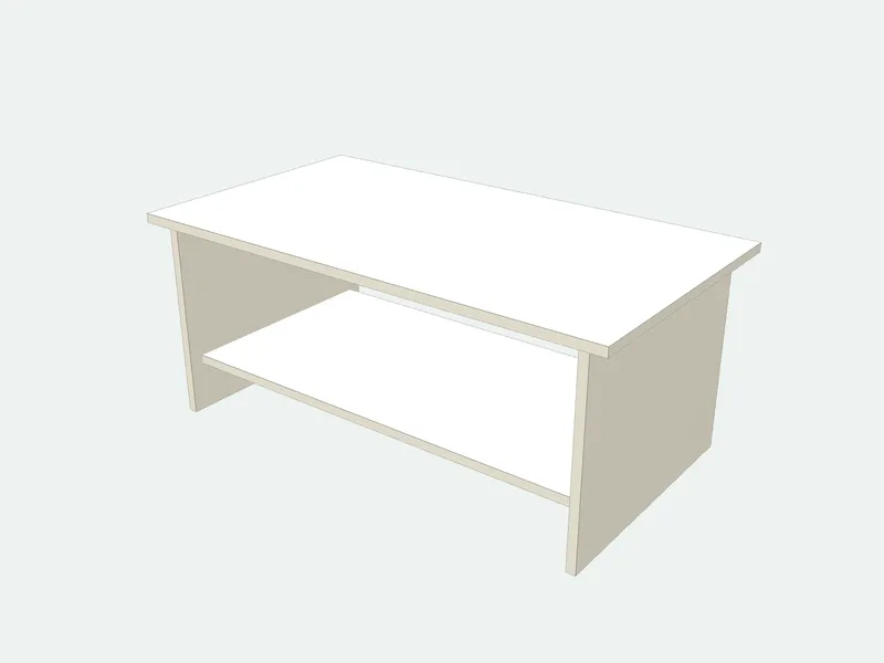 Coffee table plan in 3D