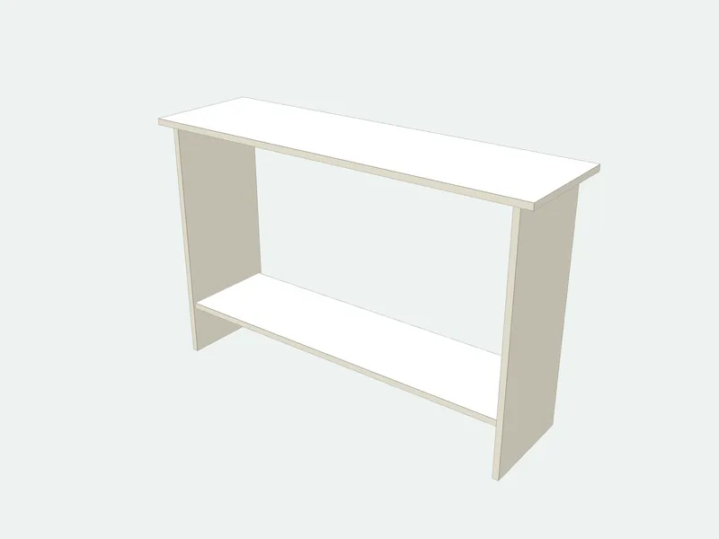 Console table plan in 3D