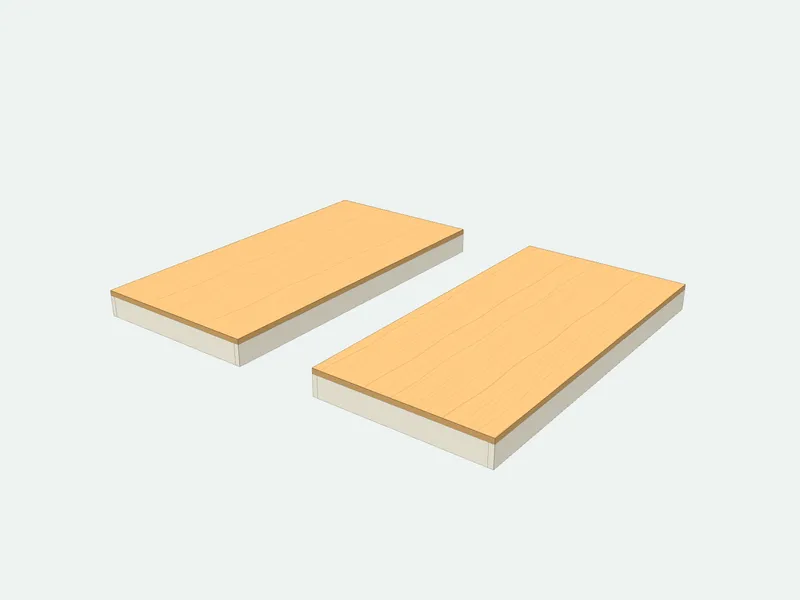 Cornhole boards plan in 3D