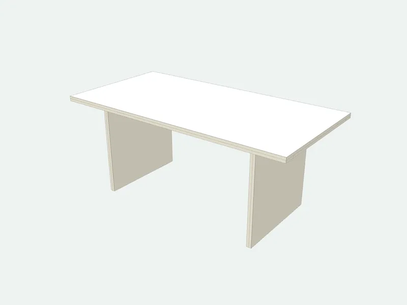 Dining table plan in 3D