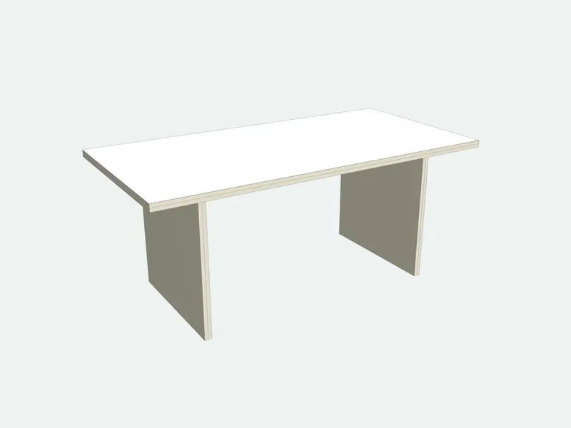 Dining table seen from the other side