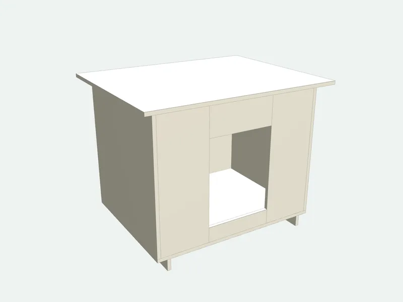 Dog house seen from the other side
