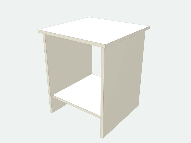 End table plan in 3D