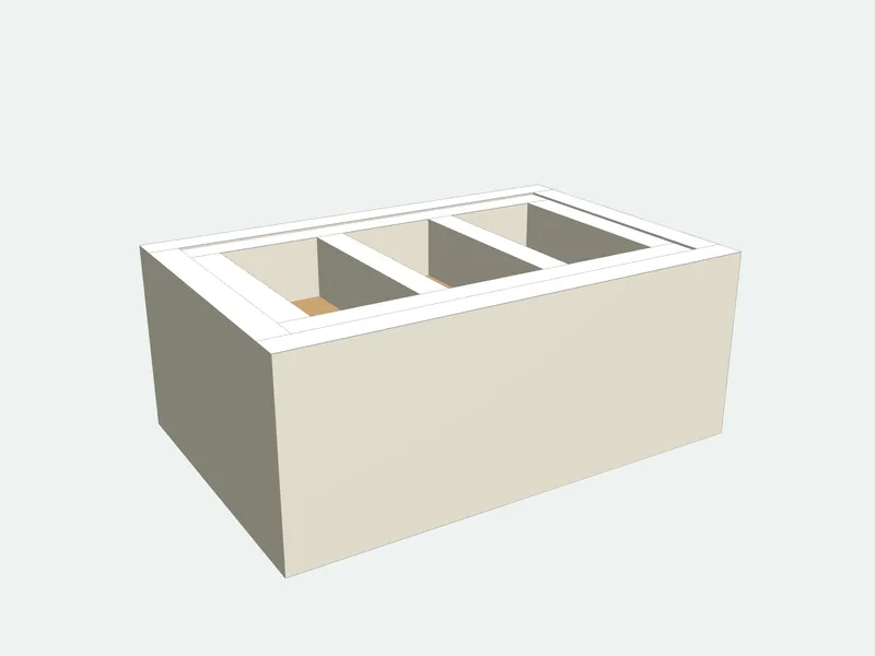 Jewelry box with the lid removed