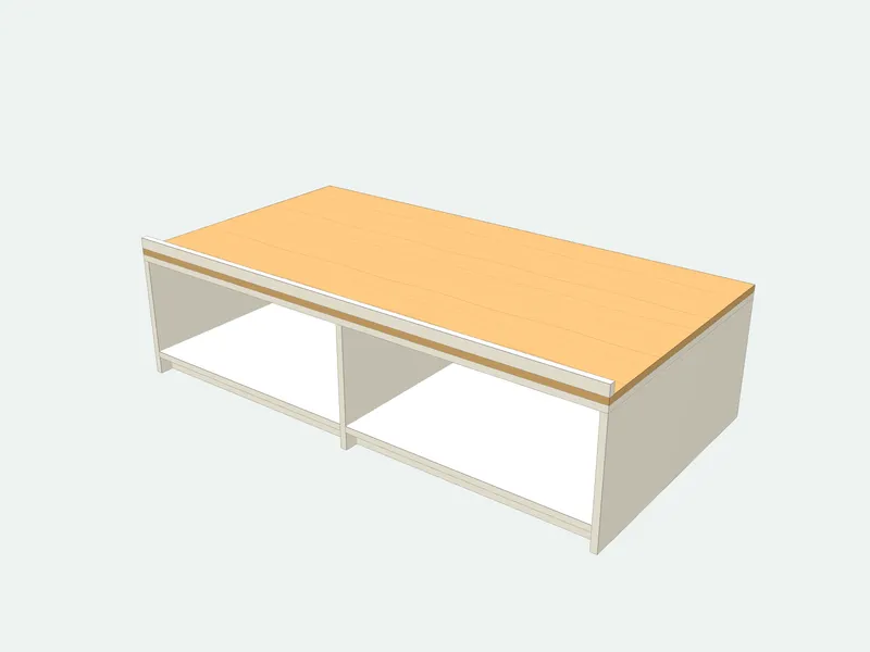 Laundry pedestal plan in 3D