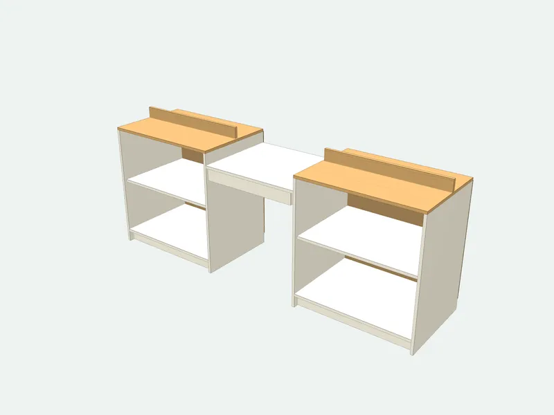 Miter saw station plan in 3D