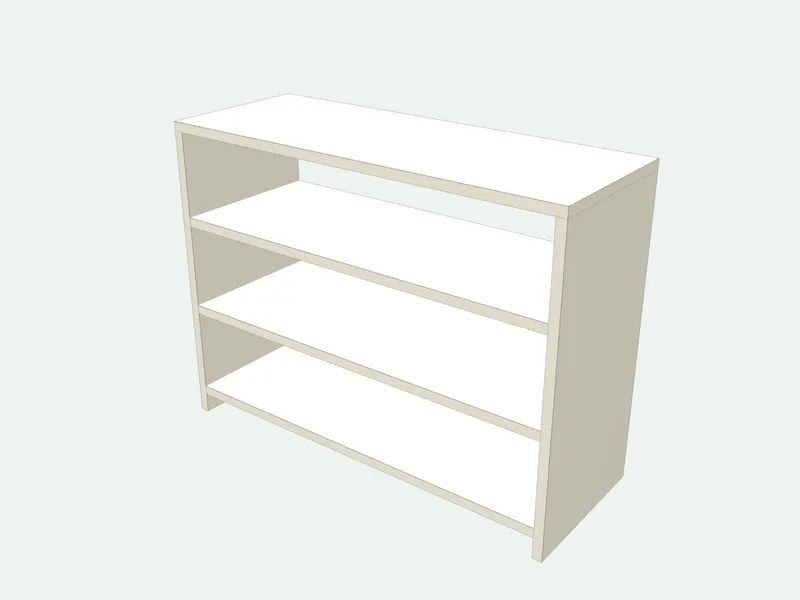 Shoe rack plan in 3D