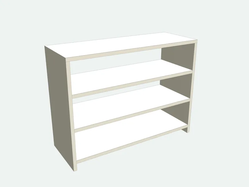 Shoe rack seen from the other side