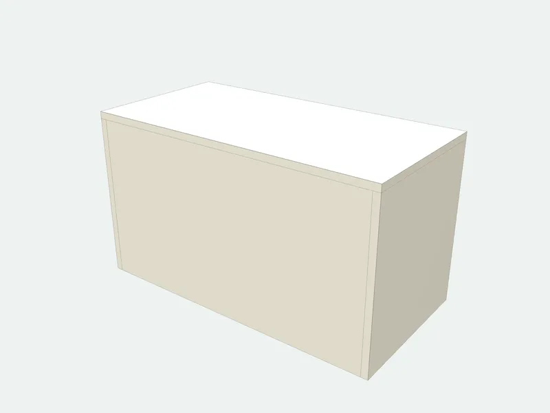 Toy box plan in 3D