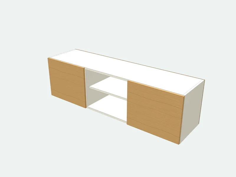 TV stand plan in 3D