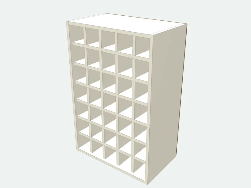 Wine cabinet plan in 3D